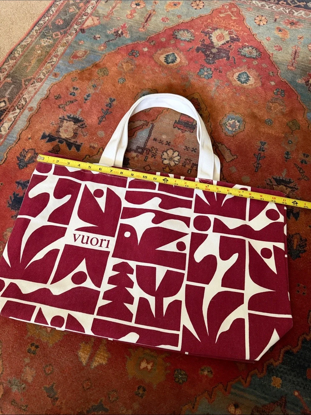 VUORI Limited Edition Holiday 2025 Srawberry Canvas Tote Bag